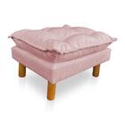 Kit Poltrona Amamentação Sara + Puff Veludo Rose Dal Poz Esto