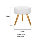 Kit Poltrona Beatriz E Puff Sofia Palito Mel Suede Branco - A