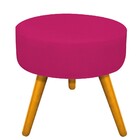 Kit Poltrona Beatriz E Puff Sofia Palito Mel Suede Pink - Ama