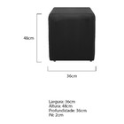 Kit Poltrona Catar E Puff Dado Suede Preto - Amarena Móveis