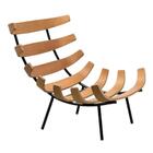 Kit Poltrona Costela Com Puff Para Sala Suede Bege