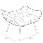 Kit Poltrona Costela Com Puff Para Sala Suede Bege