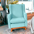 Kit Poltrona De Amamentação Com Balanço 1 Puff Hope Quarto De