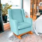 Kit Poltrona De Amamentação Com Balanço 1 Puff Hope Quarto De