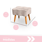 Kit Poltrona De Amamentação Com Balanço E 01 Puff Hope Para Q