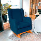 Kit Poltrona De Amamentação Com Balanço E 01 Puff Hope Para Q