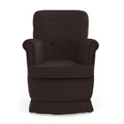 Kit Poltrona De Amamentação Pandora E Izar A-011 Couro Marrom