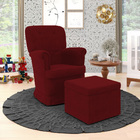 Kit Poltrona De Amamentação Pandora E Quasar Z-001 Sued Verme