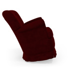 Kit Poltrona De Amamentação Pandora E Quasar Z-002 Sued Bordô