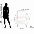 Kit Poltrona Decorativa Anitta Com Puff Redondo Pés Madeira C