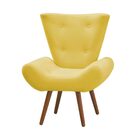 Kit Poltrona Decorativa Com Puff Bella Pés Madeira Suede Amar