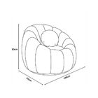 Kit Poltrona Decorativa Concha C/almofada E Puff Boucle Abobo