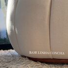 Kit Poltrona Decorativa Concha C/almofada E Puff Boucle Bege