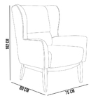 Kit Poltrona Decorativa Milena D02 Com Puff Viseo Linho Rosê