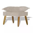 Kit Poltrona Decorativa Nina Com Puff Opala - Bege Bege