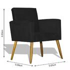 Kit Poltrona Decorativa Nina Com Puff Opala - Preto Preto