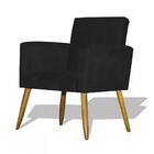 Kit Poltrona Decorativa Nina Com Puff Opala - Preto Preto