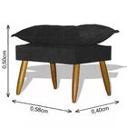 Kit Poltrona Decorativa Nina Com Puff Opala - Preto Preto