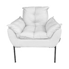 Kit Poltrona Decorativa Para Consultório Base Preta Suede - V