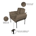 Kit Poltrona Decorativa Para Consultório Base Preta Suede - V