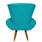 Kit Poltrona Decorativa Para Sala Emilia + Puff Emilia Suede