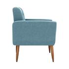 Kit Poltrona Decorativa Sala + Puff Havana Matrix Azul