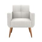 Kit Poltrona Decorativa Sala + Puff Havana Matrix Bege