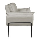 Kit Poltrona Decorativa Suede Bege Base Preta - Vallisa Decor