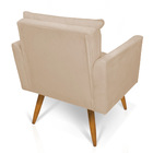 Kit Poltrona E Namoradeira 2 Lugares Olivia Suede Pés Palito