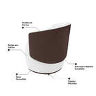 Kit Poltrona E Namoradeira Aisha Orgânica Composê Sintético M