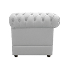 Kit Poltrona E Namoradeira Chesterfield Ana Suede Branco - Do