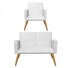 Kit Poltrona E Namoradeira Decorativa Nina Sala De Estar Rece