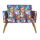 Kit Poltrona E Namoradeira Nina Decorativa Sala De Estar Rece