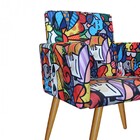 Kit Poltrona E Namoradeira Nina Decorativa Sala De Estar Rece