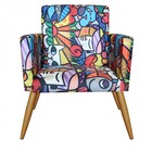 Kit Poltrona E Namoradeira Nina Decorativa Sala De Estar Rece