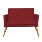 Kit Poltrona E Namoradeira Nina Rodapé Sala De Estar Recepção