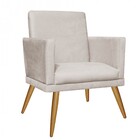 Kit Poltrona E Namoradeira Nina Rodapé Sala De Estar Recepção