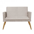 Kit Poltrona E Namoradeira Nina Rodapé Sala De Estar Recepção