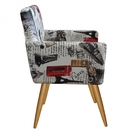 Kit Poltrona E Namoradeira Nina Sala De Estar Recepção Escrit