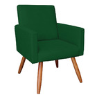 Kit Poltrona E Namoradeira Nina Suede Verde Pés Palito Castan