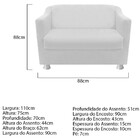 Kit Poltrona E Namoradeira Tilla Corano Branco - Bellacasa De