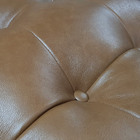 Kit Poltrona E Puff Costela Em Couro Caramelo - Wed Decor