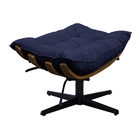 Kit Poltrona E Puff Costela Mr01 Base Giratória Corano - Amar