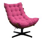 Kit Poltrona E Puff Costela Mr01 Base Giratória Corano - Amar