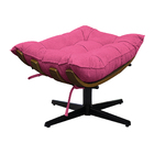 Kit Poltrona E Puff Costela Mr01 Base Giratória Corano - Amar