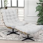 Kit Poltrona E Puff Costela Mr01 Base Giratória Corano - Amar