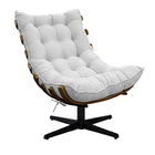 Kit Poltrona E Puff Costela Mr01 Base Giratória Corano - Doce