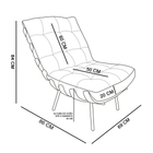 Kit Poltrona E Puff Costela Para Sala E Quarto Corano Marrom