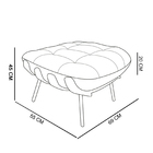 Kit Poltrona E Puff Costela Para Sala E Quarto Linho Café Com