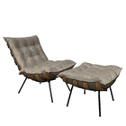 Kit Poltrona E Puff Costela Para Sala E Quarto Veludo Capucci